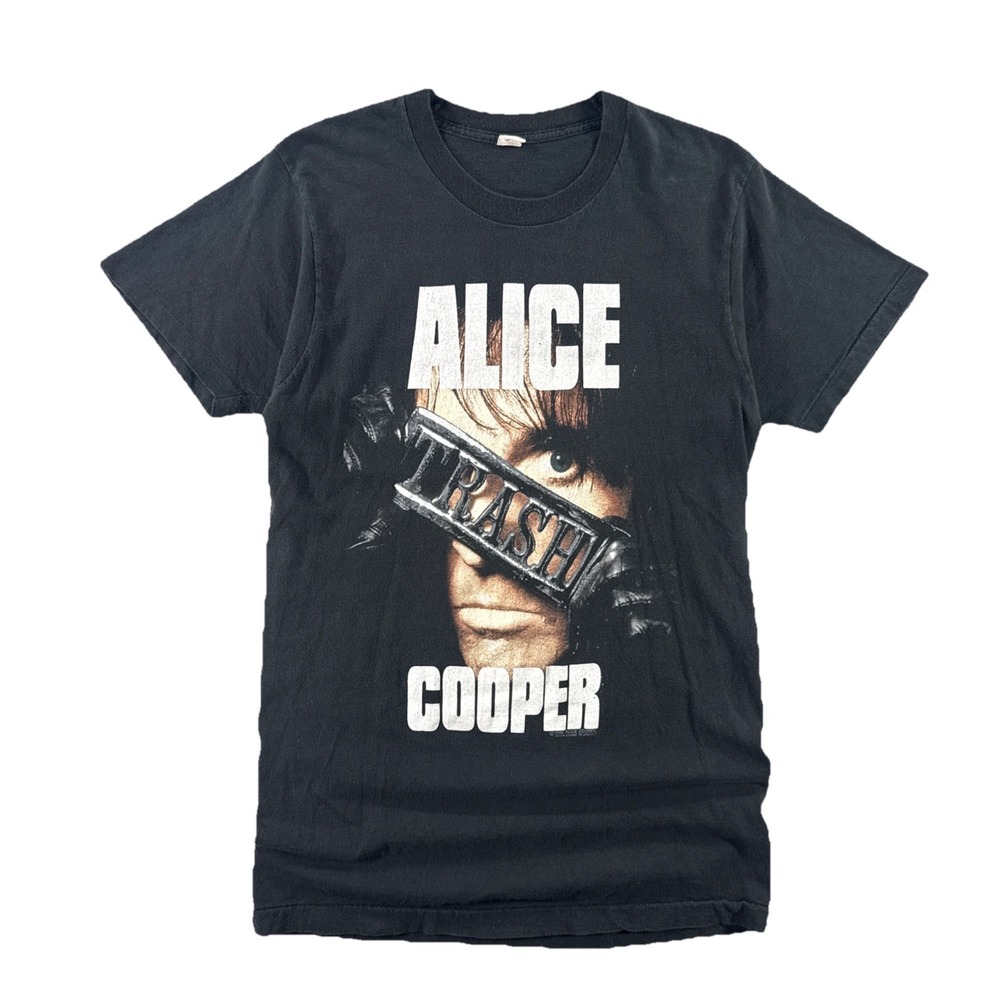 Vintage 1989  Alice Cooper Trashes‎ Tour T-Shirt Men's Medium Band Double-Sided
